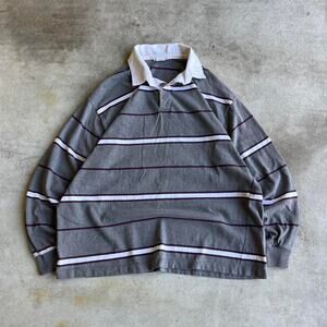 2000s vintage striped rugby‎ polo